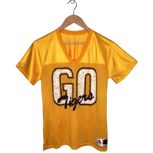 Augusta Sportswear Tops - Augusta Sportswear LSU Go Tigers Football Jersey Women’s Yellow L